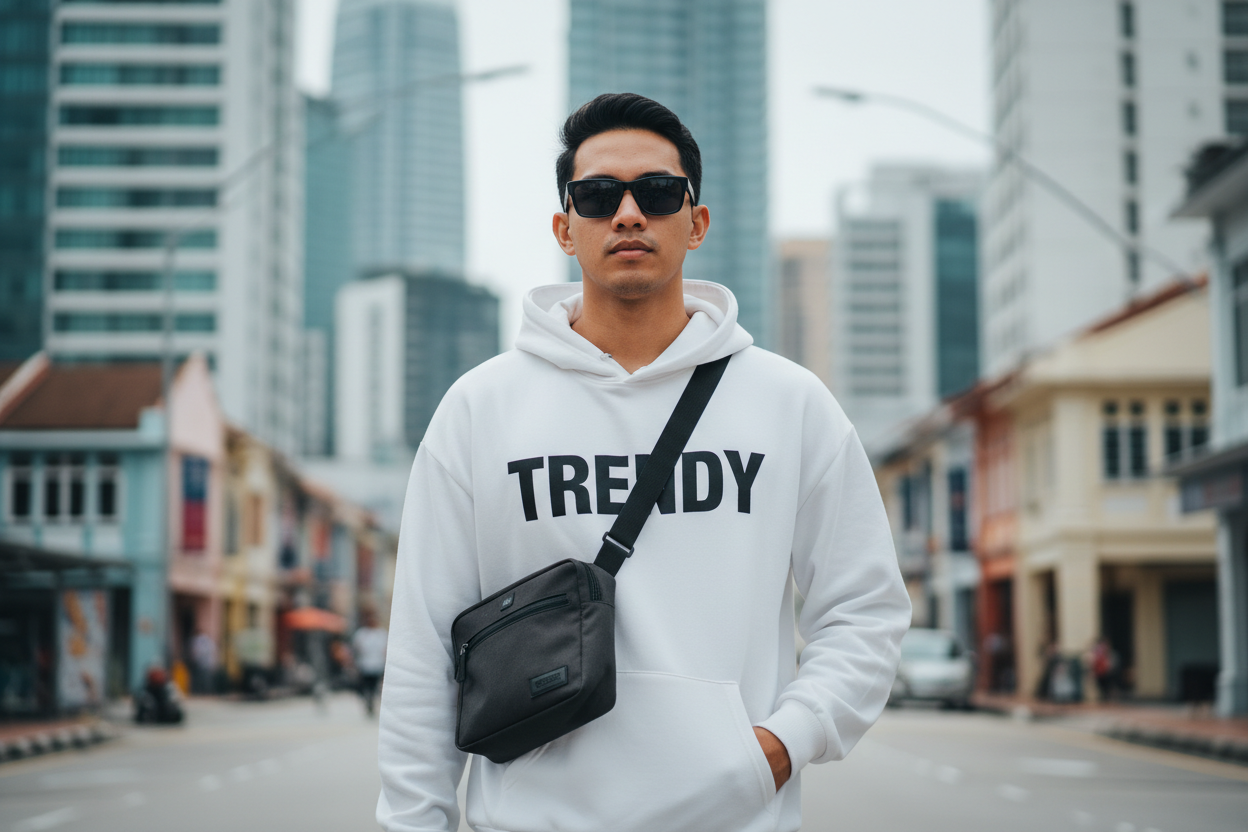Malaysian Trendy Hoodie Street Style