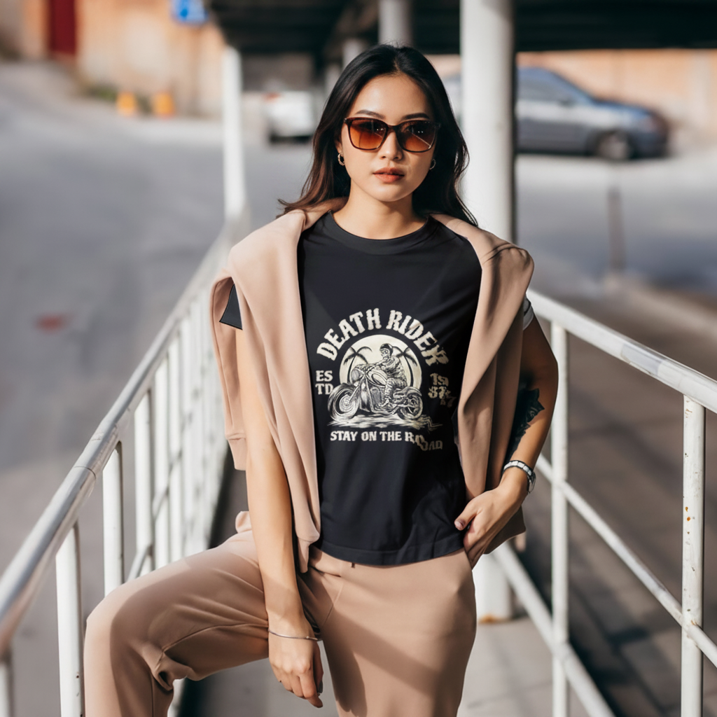 Malaysian Woman Death Rider T-Shirt Banner